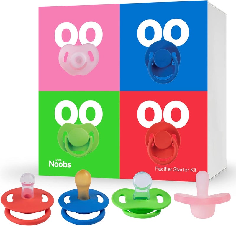 Love Noobs Pacifiers 0-6 Months, Baby Pacifier Starter Kit - Image 1